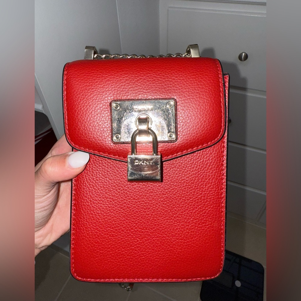 DKNY Bold Red Crossbody Bag